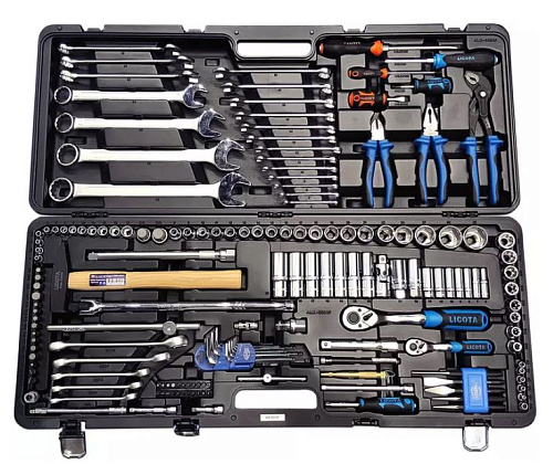 Набор инструмента 167 предм. (1/4", 1/2") кейс Licota Набор инструмента 167 предм. (1/4", 1/2") кейс Licota