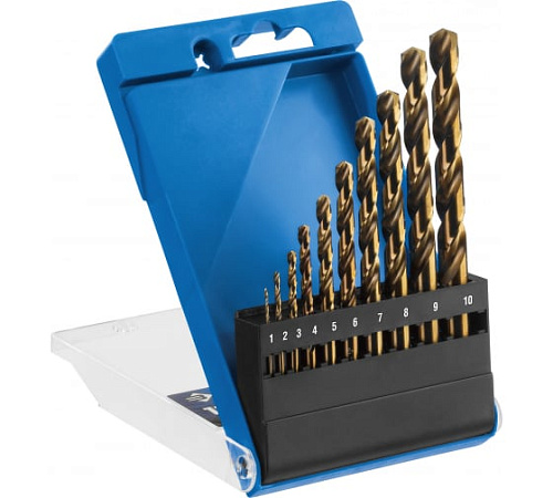 Набор сверл по металлу 1-10 мм (10 шт.) Р6М5К5, класс А ЗУБР КОБАЛЬТ Набор сверл по металлу 1-10 мм (10 шт.) Р6М5К5, класс А ЗУБР КОБАЛЬТ