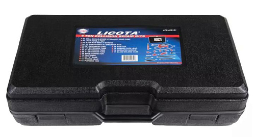 Набор гидравлических растяжек 4 т, насос 350 мл, 17 предм., пласт. кейс Licota Набор гидравлических растяжек 4 т, насос 350 мл, 17 предм., пласт. кейс Licota