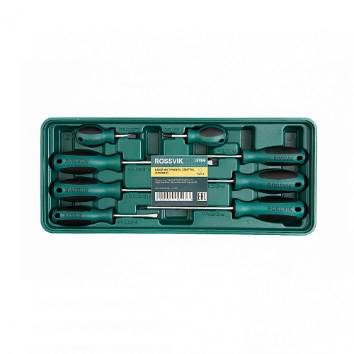 Набор отверток 8 шт в ложемент-кейсе ROSSVIK Набор отверток 8 шт в ложемент-кейсе ROSSVIK