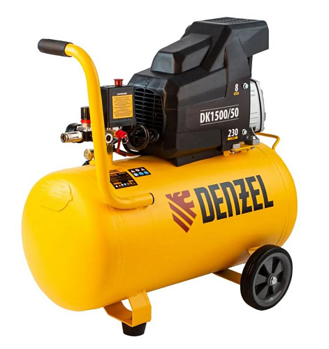 Компрессор масляный прямой привод 50 л, 1,5 кВт, 230 л/мин, 8 бар, 230 В Denzel DK1500/50, Х-PRO Компрессор масляный прямой привод 50 л, 1,5 кВт, 230 л/мин, 8 бар, 230 В Denzel DK1500/50, Х-PRO