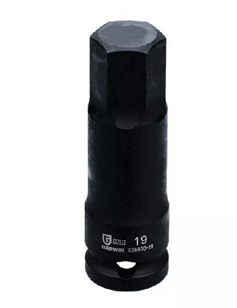 Головка торцевая ударная HEX 1/2" H19 мм L=78 мм Garwin Головка торцевая ударная HEX 1/2" H19 мм L=78 мм Garwin