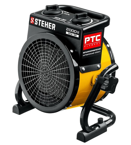 Пушка тепловая электрическая 2 кВт, 220 В металлокерамический нагреватель STEHER Пушка тепловая электрическая 2 кВт, 220 В металлокерамический нагреватель STEHER