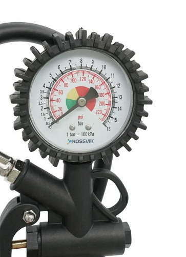 Пистолет для подкачки шин с манометром 16 бар ROSSVIK Пистолет для подкачки шин с манометром 16 бар ROSSVIK