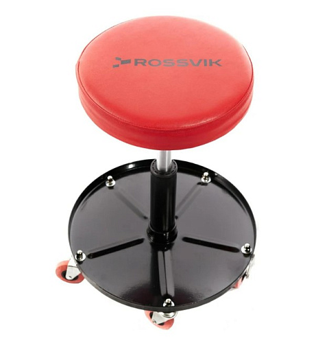 Сиденье ремонтное круглое на колесах с регулировкой высоты 380-508мм, 130 кг Rossvik Сиденье ремонтное круглое на колесах с регулировкой высоты 380-508мм, 130 кг Rossvik