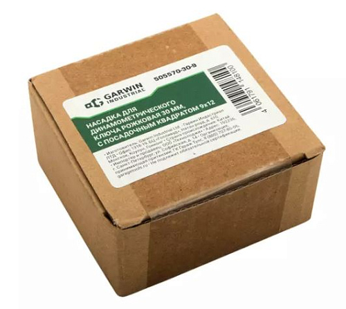 Насадка для ключа динамометрического рожковая 30 мм, 9*12 мм GARWIN Насадка для ключа динамометрического рожковая 30 мм, 9*12 мм GARWIN