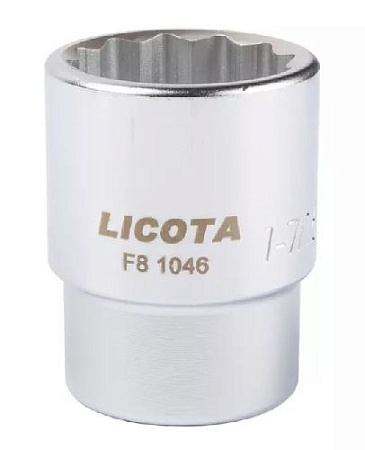 Головка торцевая 1", 1 7/16", 65 мм, 12 гр., CrV Licota Головка торцевая 1", 1 7/16", 65 мм, 12 гр., CrV Licota