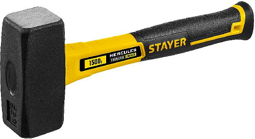 Кувалда 1,5 кг с фиберглассовой рукояткой STAYER Hercules Кувалда 1,5 кг с фиберглассовой рукояткой STAYER Hercules