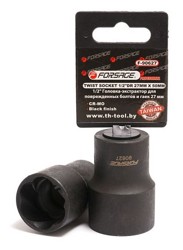 Головка-экстрактор для поврежденных болтов и гаек 27 мм 1/2" Forsage F-90627 Головка-экстрактор для поврежденных болтов и гаек 27 мм 1/2" Forsage F-90627