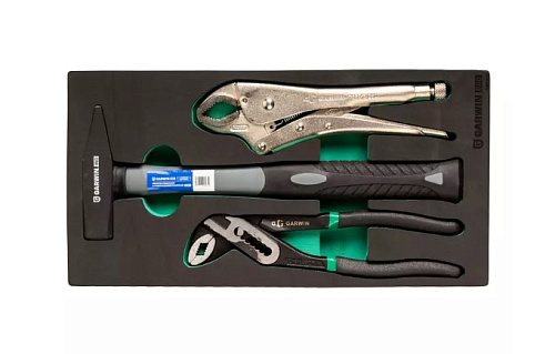 Набор инструмента: ручные тиски, переставные клещи, молоток 3 пр. в ложементе EVA GARWIN Набор инструмента: ручные тиски, переставные клещи, молоток 3 пр. в ложементе EVA GARWIN