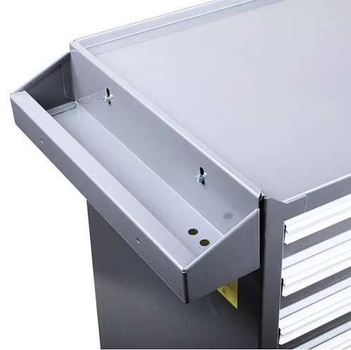 Тележка инструментальная 7 полок, с пластиковой столешницей, карманом, серая LICOTA Тележка инструментальная 7 полок, с пластиковой столешницей, карманом, серая LICOTA