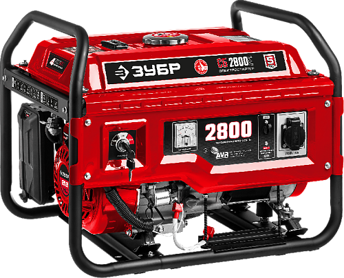 Генератор бензиновый с электростартером 2,8 кВт, 220 В ЗУБР МАСТЕР Генератор бензиновый с электростартером 2,8 кВт, 220 В ЗУБР МАСТЕР