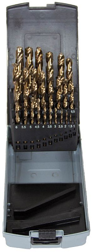Набор сверл по металлу 1-13 мм (25 шт.) HSS-CO Spiralbohrer (Metall) GARWIN Набор сверл по металлу 1-13 мм (25 шт.) HSS-CO Spiralbohrer (Metall) GARWIN