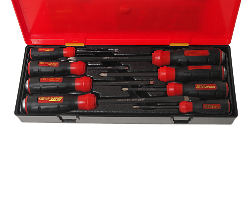 Набор отверток 8 шт комбинированных, ложемент ПВХ в мет кейсе JTC Набор отверток 8 шт комбинированных, ложемент ПВХ в мет кейсе JTC