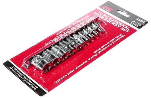 Набор головок торцевых E 4-E18 (1/4", 3/8") 10 предм. на линейке JTC Набор головок торцевых E 4-E18 (1/4", 3/8") 10 предм. на линейке JTC