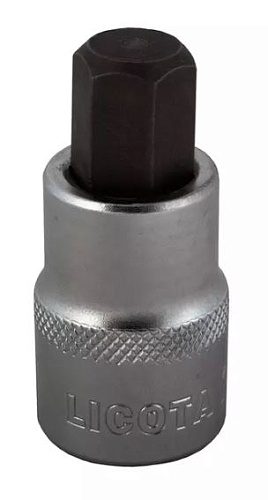 Головка торцевая с шестигранной вставкой 1/2" H17, 100 мм Licota Головка торцевая с шестигранной вставкой 1/2" H17, 100 мм Licota