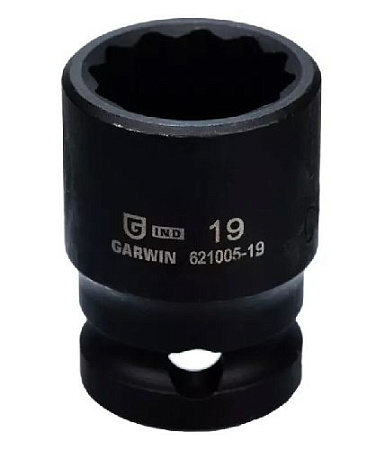 Головка торцевая ударная 1/2" 19 мм, 12 гр. GARWIN Головка торцевая ударная 1/2" 19 мм, 12 гр. GARWIN