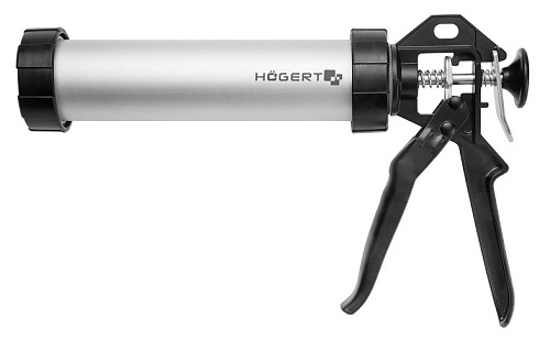 Пистолет для герметика 225 мм закрытый алюминиевый корпус HOEGERT Пистолет для герметика 225 мм закрытый алюминиевый корпус HOEGERT