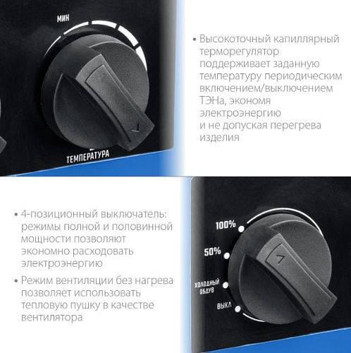 Пушка тепловая электрическая 24 кВт, 380 В ЗУБР Профессионал Пушка тепловая электрическая 24 кВт, 380 В ЗУБР Профессионал