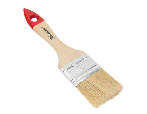 Кисть плоская 50 мм (2") натуральная светлая щетина, деревянная ручка MTX Кисть плоская 50 мм (2") натуральная светлая щетина, деревянная ручка MTX