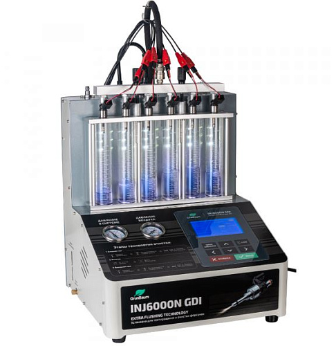 Стенд для тестирования и ультразвуковой очистки форсунок (для 6 форсунок) GrunBaum INJ6000N GDI Стенд для тестирования и ультразвуковой очистки форсунок (для 6 форсунок) GrunBaum INJ6000N GDI