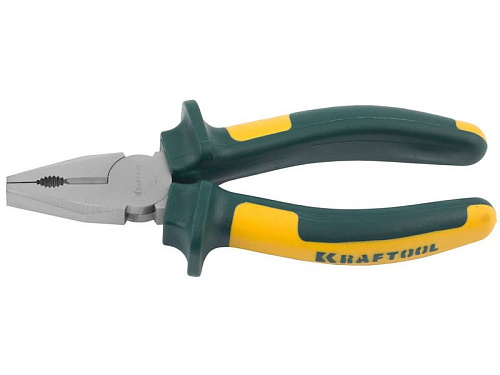 Плоскогубцы комбинированные 160 мм маслобензостойкие рукоятки KRAFTOOL Плоскогубцы комбинированные 160 мм маслобензостойкие рукоятки KRAFTOOL