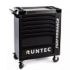 Тележка инструментальная 7 полок, серая, стальная столешница, дверца RUNTEC Performance Тележка инструментальная 7 полок, серая, стальная столешница, дверца RUNTEC Performance