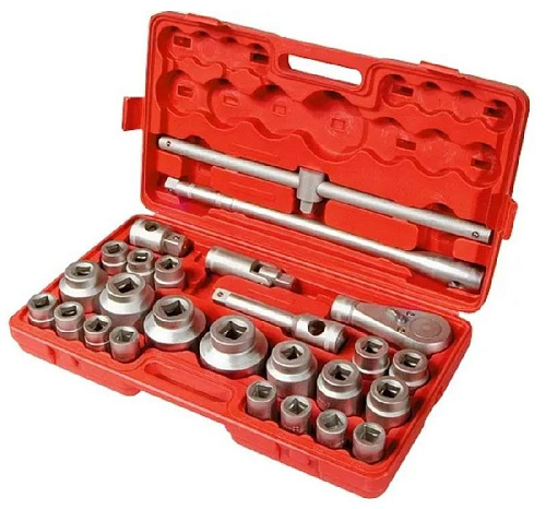 Набор головок торцевых 21-65 мм (3/4", 1") 26 предм., в пласт. боксе MATRIX Набор головок торцевых 21-65 мм (3/4", 1") 26 предм., в пласт. боксе MATRIX