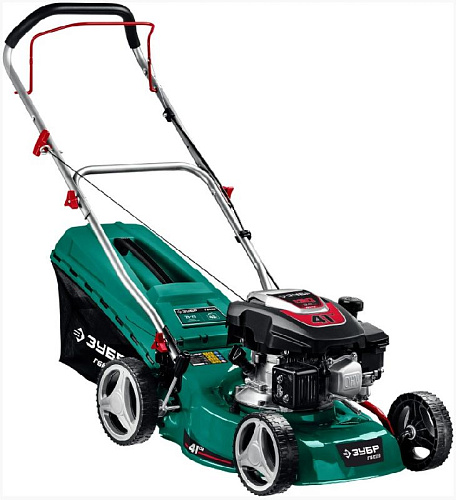 Газонокосилка бензиновая 3,5 л.с., 410 мм, 45 л ЗУБР ГБ-410 Газонокосилка бензиновая 3,5 л.с., 410 мм, 45 л ЗУБР ГБ-410