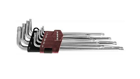 Набор ключей TORX угловых Т10-T50 (9 шт) удлиненных Thorvik TKL9S Набор ключей TORX угловых Т10-T50 (9 шт) удлиненных Thorvik TKL9S
