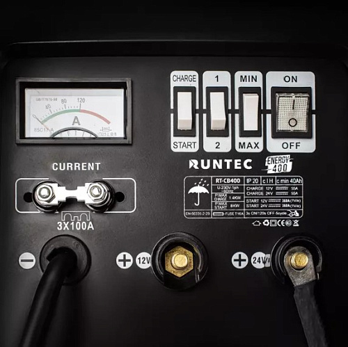 Пуско-зарядное устройство 12/24 В, 360 А, 220В RUNTEC ENERGY 400 Пуско-зарядное устройство 12/24 В, 360 А, 220В RUNTEC ENERGY 400