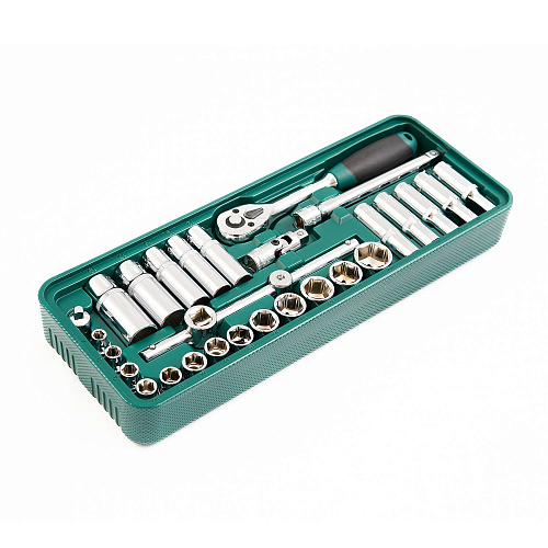 Набор головок торцевых 7-22 мм (3/8") 6 гр, 31 предм, ложемент-кейс ROSSVIK Набор головок торцевых 7-22 мм (3/8") 6 гр, 31 предм, ложемент-кейс ROSSVIK