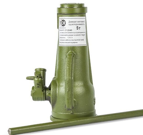 Домкрат винтовой 5 т, 250-380 мм, вертикальный TOR Домкрат винтовой 5 т, 250-380 мм, вертикальный TOR