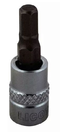 Головка торцевая с шестигранной вставкой 1/4" H 3, 37 мм Licota Головка торцевая с шестигранной вставкой 1/4" H 3, 37 мм Licota