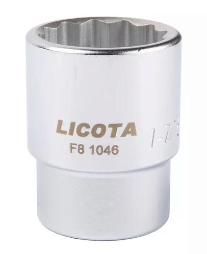 Головка торцевая 1", 1 7/16", 65 мм, 12 гр., CrV Licota Головка торцевая 1", 1 7/16", 65 мм, 12 гр., CrV Licota