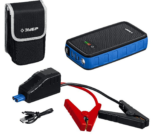 Пусковое портативное устройство аккумуляторное 12 В, 800 A, 11000 мАч ЗУБР АПУ-800 Пусковое портативное устройство аккумуляторное 12 В, 800 A, 11000 мАч ЗУБР АПУ-800