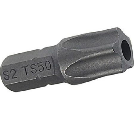 Бита TS 50 L=25 мм (1/4" HEX) пятилучевая с отверстием JTC Бита TS 50 L=25 мм (1/4" HEX) пятилучевая с отверстием JTC