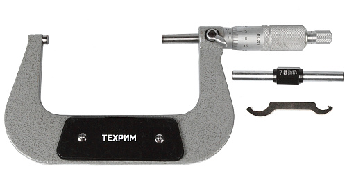Микрометр гладкий МК 75-100 мм (0,01 мм) кл.1 ГОСТ 6507-90 ТЕХРИМ Микрометр гладкий МК 75-100 мм (0,01 мм) кл.1 ГОСТ 6507-90 ТЕХРИМ