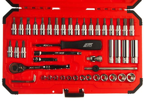 Набор головок торцевых 4-14 мм (1/4") 6 гр., 47 предм. JTC Набор головок торцевых 4-14 мм (1/4") 6 гр., 47 предм. JTC