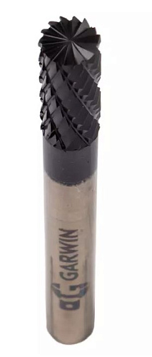 Борфреза цилиндрическая с торцевыми зубьями 6x16x60 мм, VHM, DC,TiAlN, форма B GARWIN Борфреза цилиндрическая с торцевыми зубьями 6x16x60 мм, VHM, DC,TiAlN, форма B GARWIN