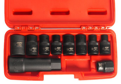 Набор головок специальных 1/2", 3/8" 5-гранных и RIBE (10шт) JTC Набор головок специальных 1/2", 3/8" 5-гранных и RIBE (10шт) JTC