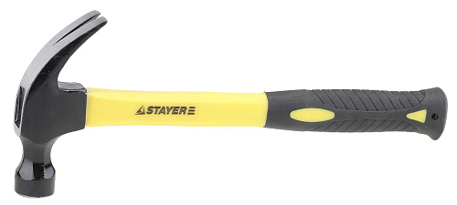 Молоток-гвоздодер 450 г с фиберглассовой рукояткой STAYER Hercules Молоток-гвоздодер 450 г с фиберглассовой рукояткой STAYER Hercules