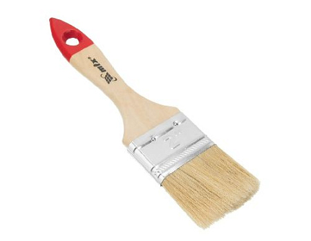 Кисть плоская 50 мм (2") натуральная светлая щетина, деревянная ручка MTX Кисть плоская 50 мм (2") натуральная светлая щетина, деревянная ручка MTX