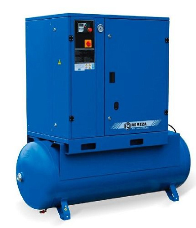 Компрессор винтовой 1100 л/мин, 11 кВт, 15 бар, 380 В, ресивер 500 л Remeza Компрессор винтовой 1100 л/мин, 11 кВт, 15 бар, 380 В, ресивер 500 л Remeza