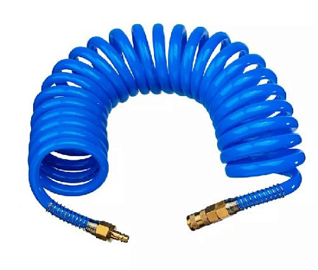 Шланг спиральный воздушный 7,5 м (12*16 мм) PU GARWIN Шланг спиральный воздушный 7,5 м (12*16 мм) PU GARWIN