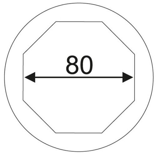 Головка для гайки ступицы передних колес 8-гранная 1" х 80мм SCANIA JTC Головка для гайки ступицы передних колес 8-гранная 1" х 80мм SCANIA JTC