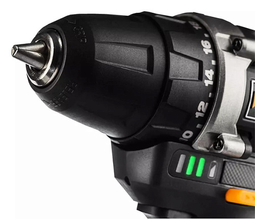 Дрель-шуруповерт аккумуляторная 16 В, 45 Нм, 2*2 Ач, бесщеточный RUNTEC PRO Дрель-шуруповерт аккумуляторная 16 В, 45 Нм, 2*2 Ач, бесщеточный RUNTEC PRO