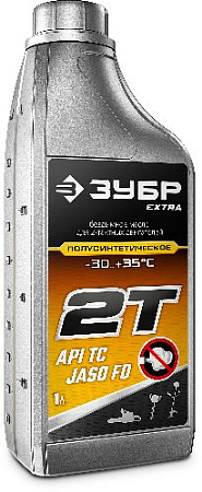 Масло для 2-х тактных двигателей 1 л полусинтетич. (-30 С) ЗУБР EXTRA 2Т-П Масло для 2-х тактных двигателей 1 л полусинтетич. (-30 С) ЗУБР EXTRA 2Т-П