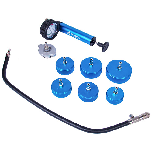 Набор для тестирования герметичности системы охлаждения двигателей грузовых автомобилей МАСТАК Набор для тестирования герметичности системы охлаждения двигателей грузовых автомобилей МАСТАК