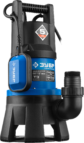 Насос дренажный для грязной воды 1300 Вт ЗУБР Насос дренажный для грязной воды 1300 Вт ЗУБР